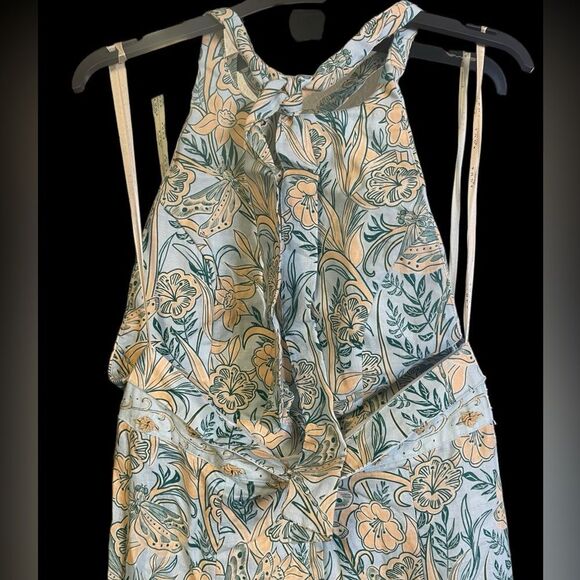 NWT Large AGUA BY AGUA BENDITA Magnolia Floral Maxi Halter Dress - Picture 7 of 12